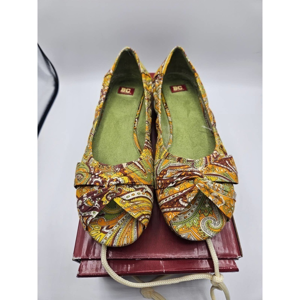 Bc Footwear Women's Repeat Offender Yellow Paisly Sz 7.5 With Box